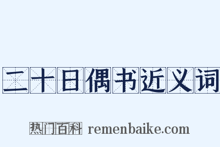 二十日偶书近义词是什么意思的图片